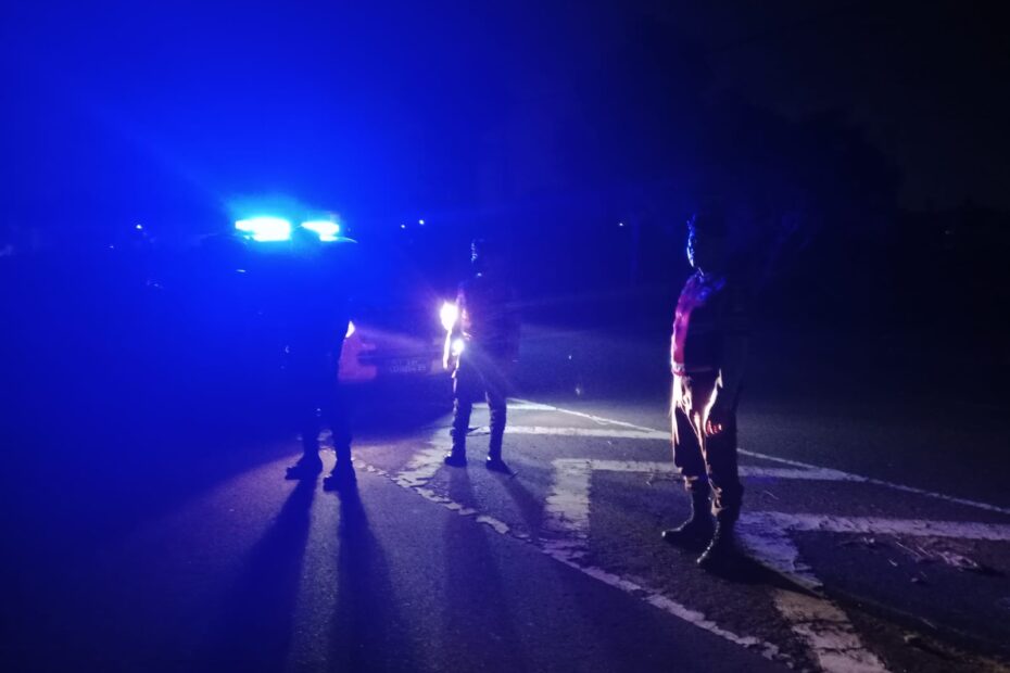 Patroli Blue Light Polres Lombok Barat Perkuat Keamanan di Bypass BIL II