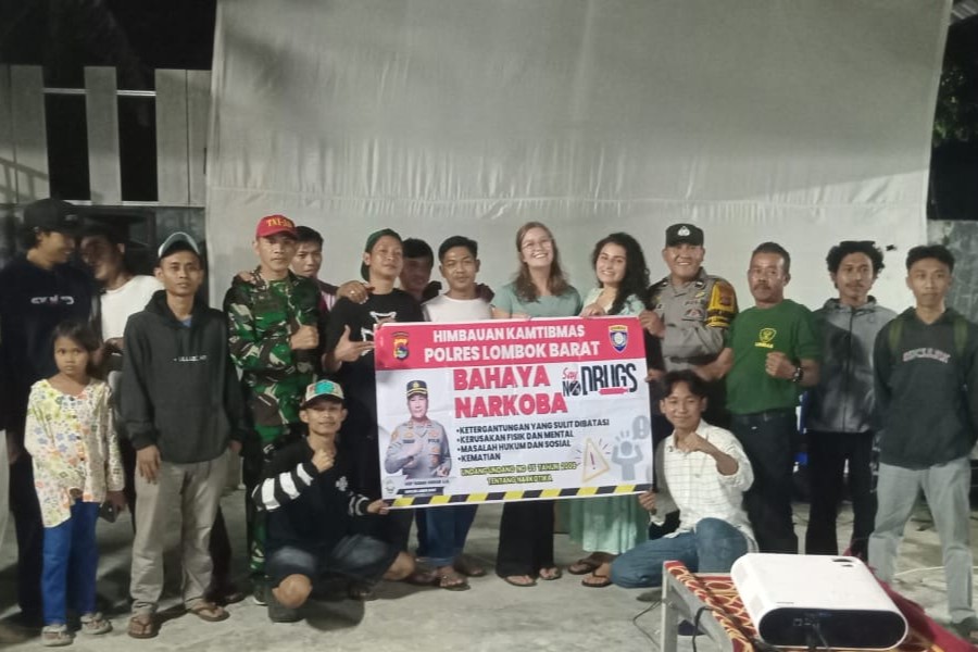 Mahasiswa Belanda Dukung Sosialisasi Anti-Narkoba di Lombok Barat