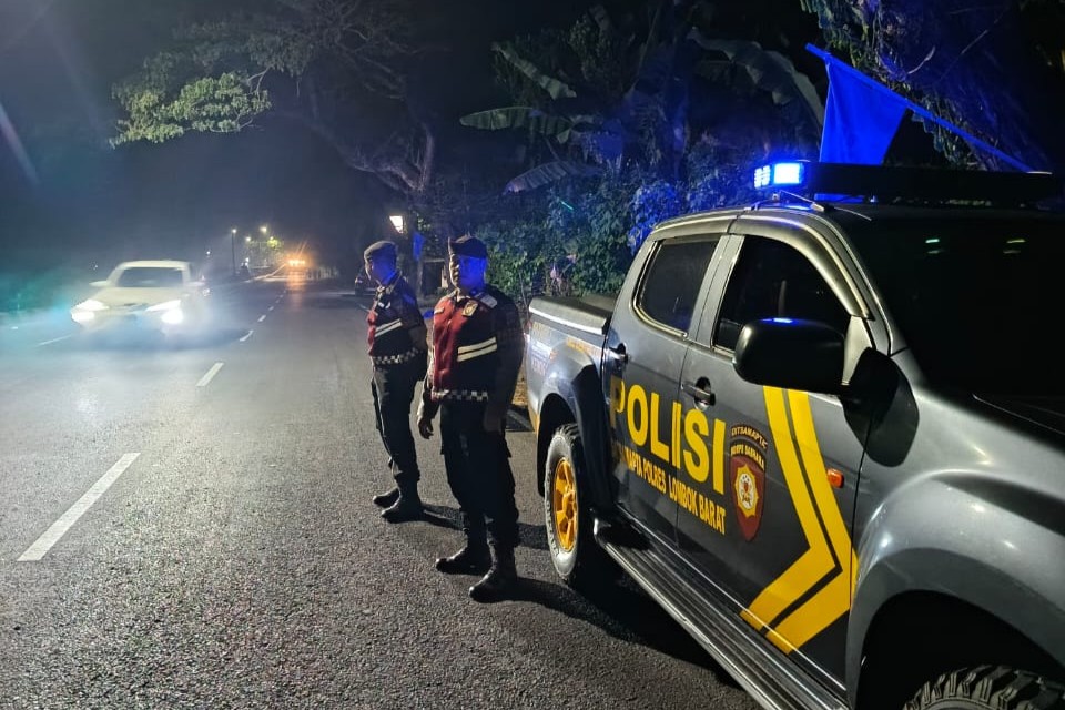 Polres Lombok Barat Intensifkan Patroli Malam di Bypass BIL I Kuripan