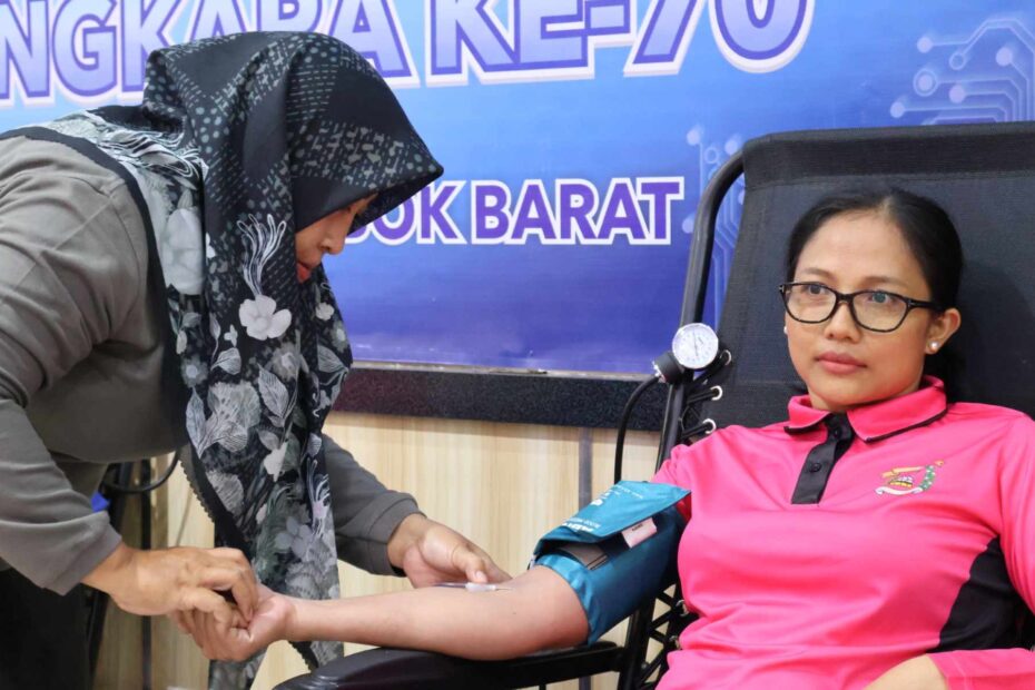 Donor Darah Polres Lombok Barat, Wujud Kepedulian dalam HUT Lalu Lintas ke-70