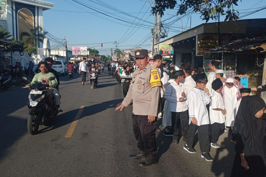 Pawai Khataman Al-Qur’an di Gerung Utara Berlangsung Meriah dan Aman