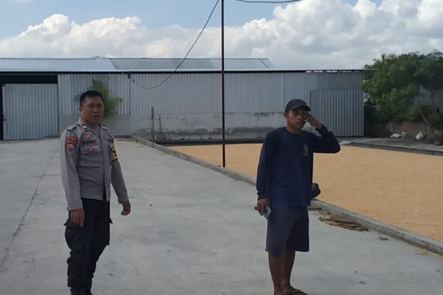 Kunjungan Bhabinkamtibmas di Desa Jagaraga, Fokus Jaga Stabilitas Harga Jagung