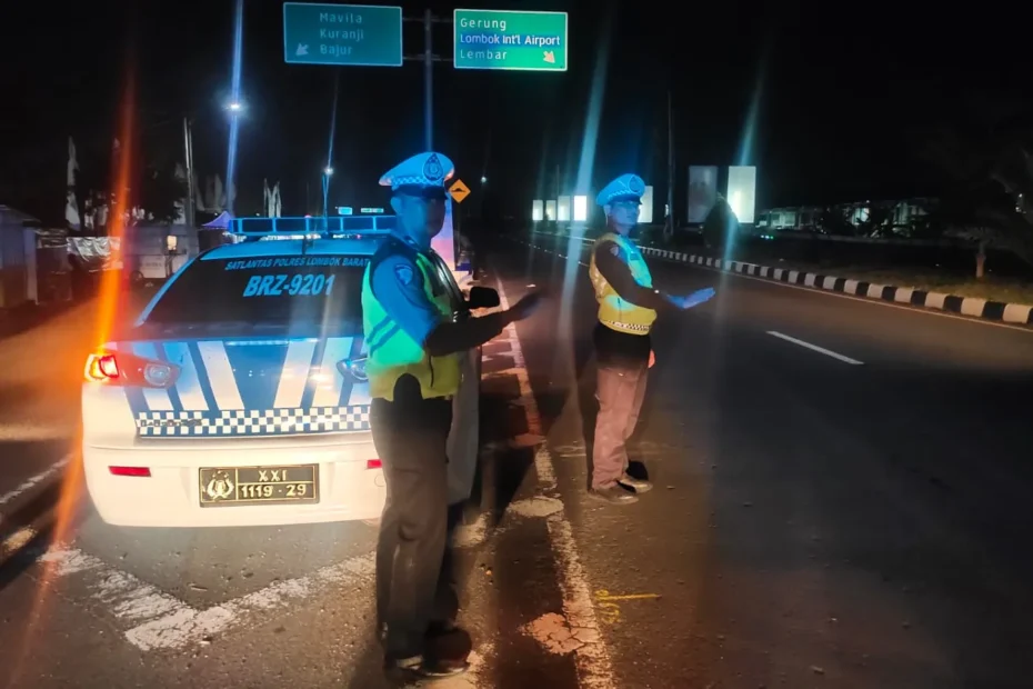 Patroli Malam Polres Lobar Sisir Jalur Rawan Balap Liar BIL 1-2