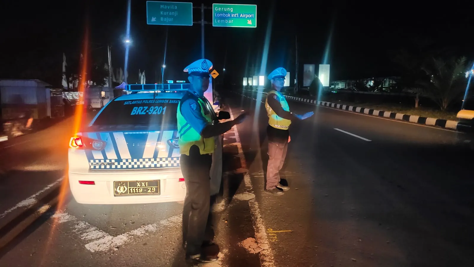 Patroli Malam Polres Lobar Sisir Jalur Rawan Balap Liar BIL 1-2
