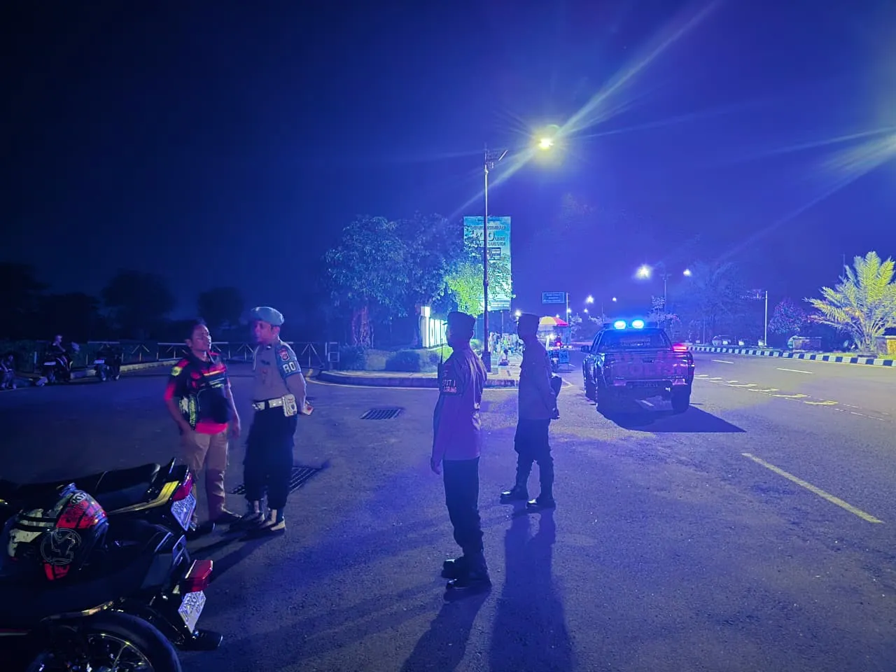 Polsek Gerung Gencarkan Patroli Malam di Jalur Bypass BIL
