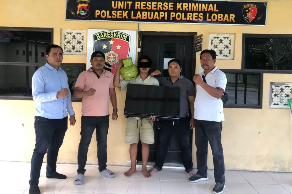 Terduga Pencuri TV dan Tabung Gas di Lombok Barat Ditangkap Polisi