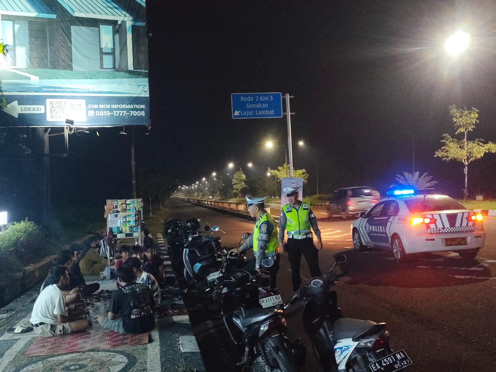 Kamseltibcarlantas Aman, Polisi Gelar Patroli Malam di Bypass BIL 2