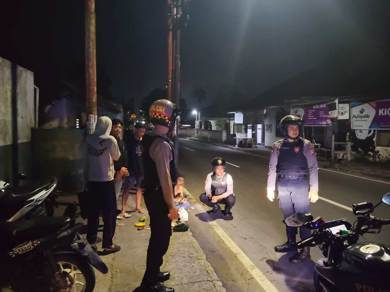 Patroli Blue Light Polres Lombok Barat Redam Aksi Balap Liar di Jalur Bypass