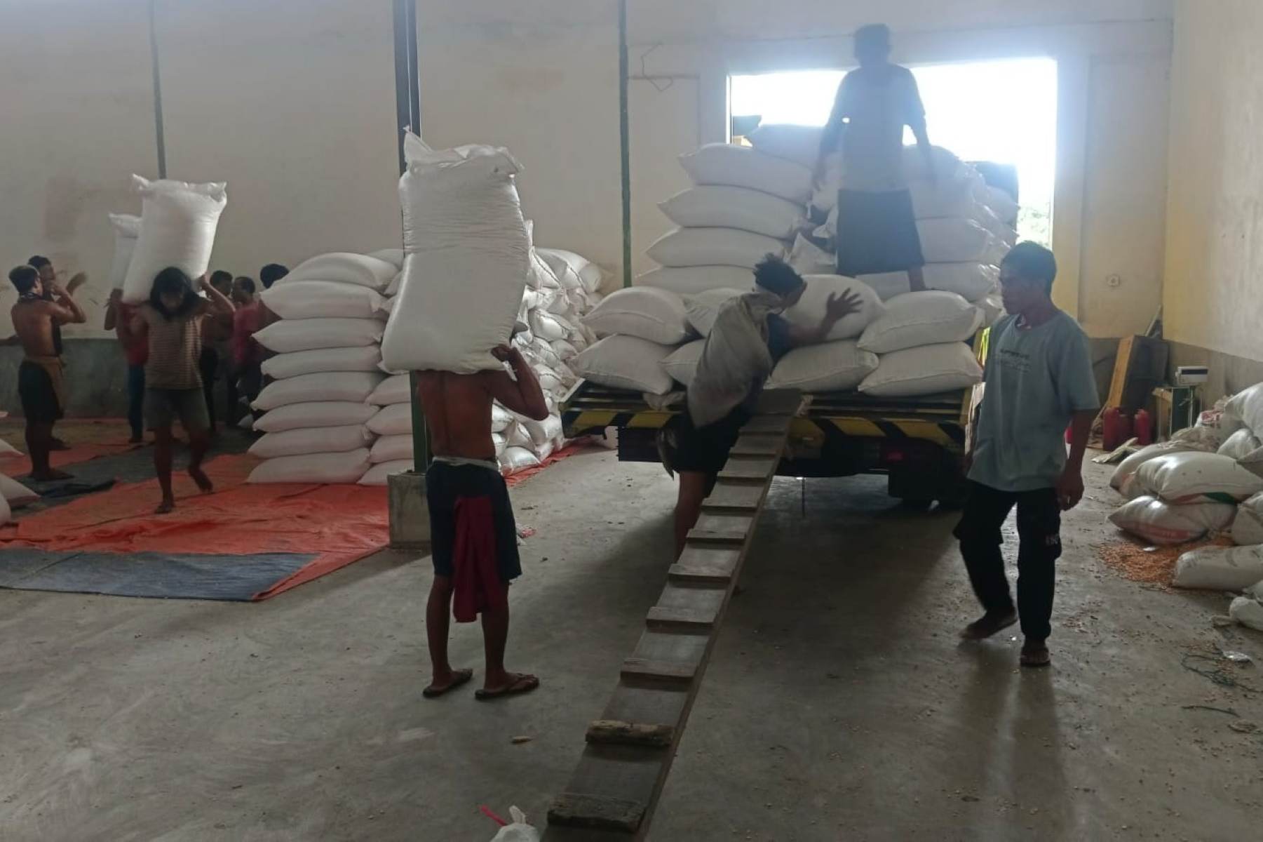Sinergi Amankan Pangan: 7 Ton Jagung Petani Lobar Tiba di Gudang BULOG Mataram