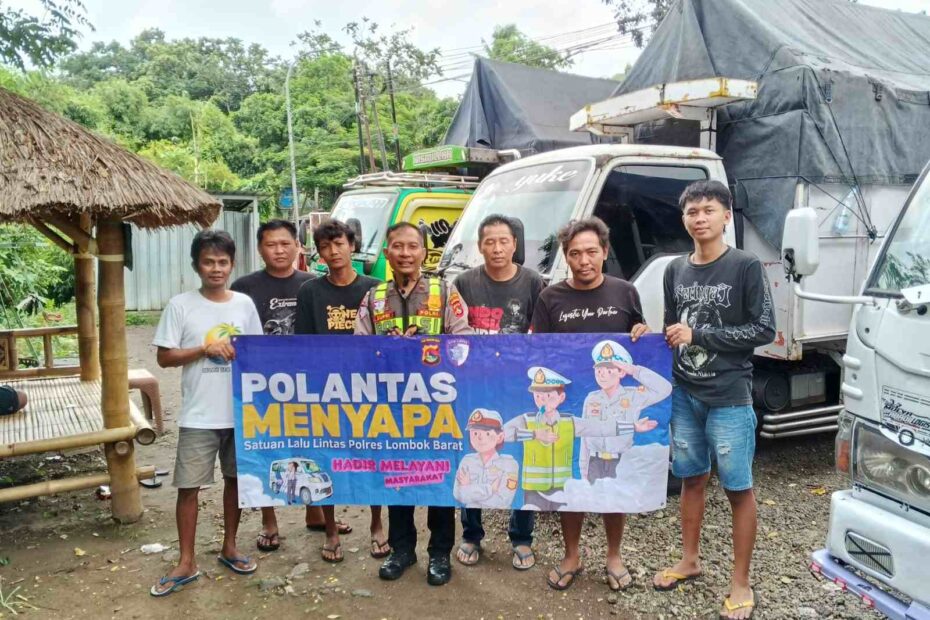 Edukasi ODOL: Sat Lantas Polres Lobar Sambangi Sopir Truk