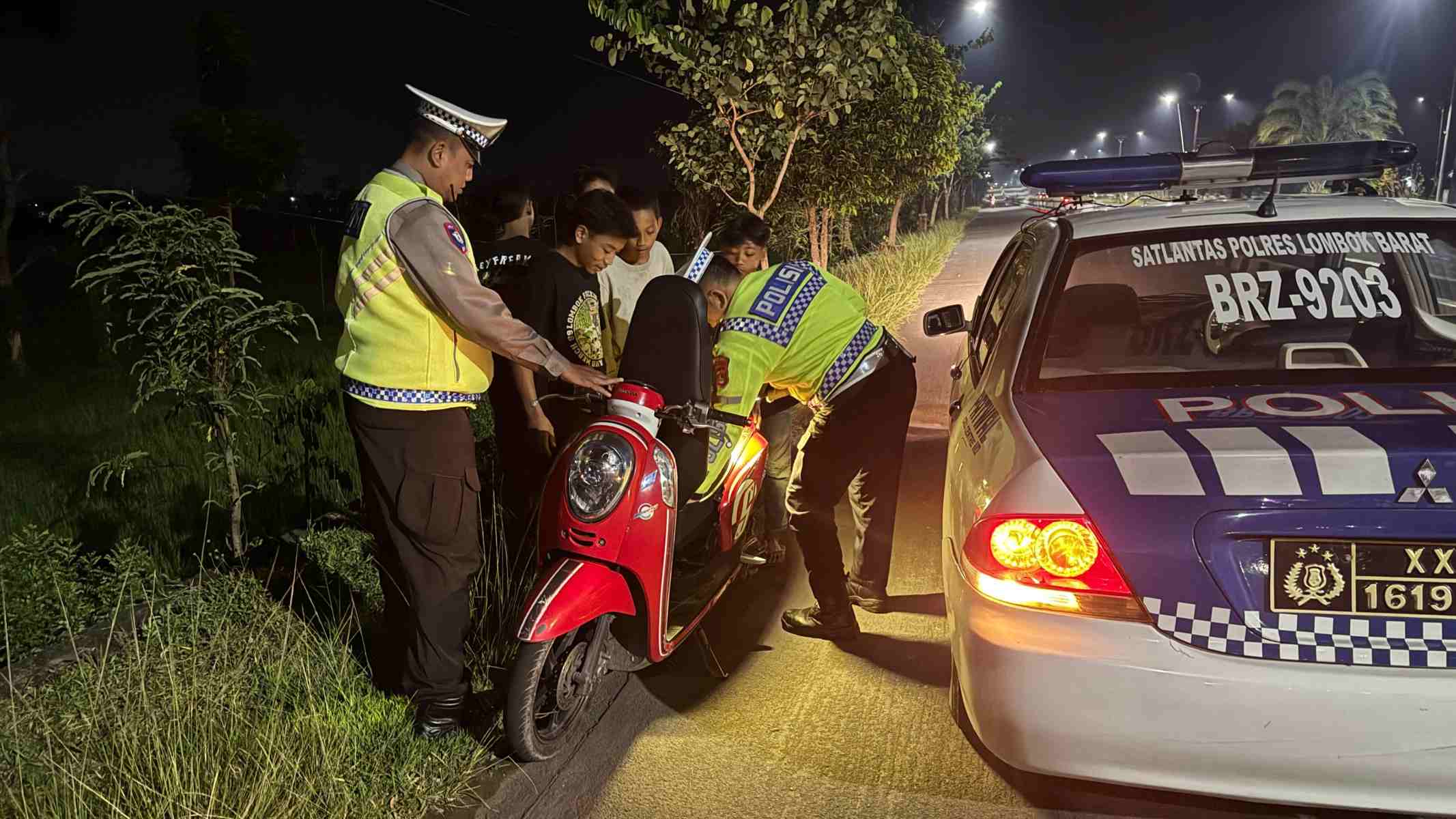 Cegah Balap Liar, Satlantas Polres Lobar Sisir Jalur Bypass BIL 1 & 2