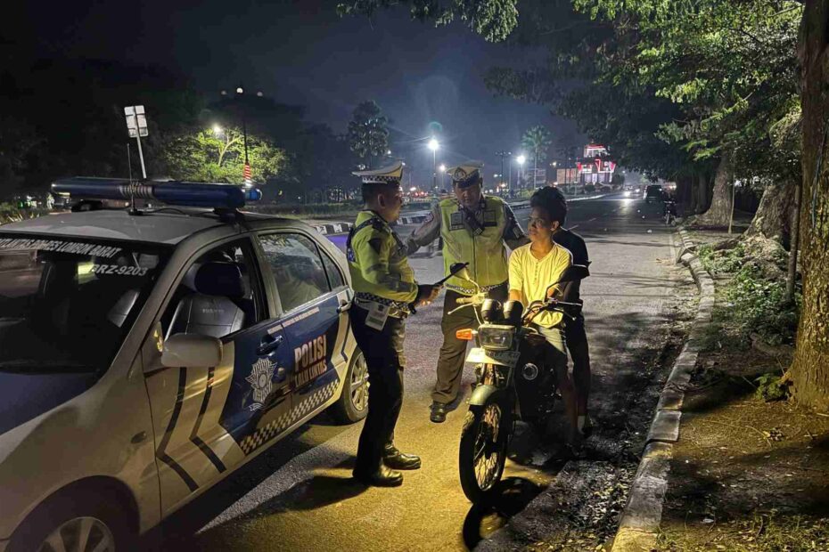 Patroli KRYD Polres Lombok Barat Sasar Balap Liar di Jalur Bypass
